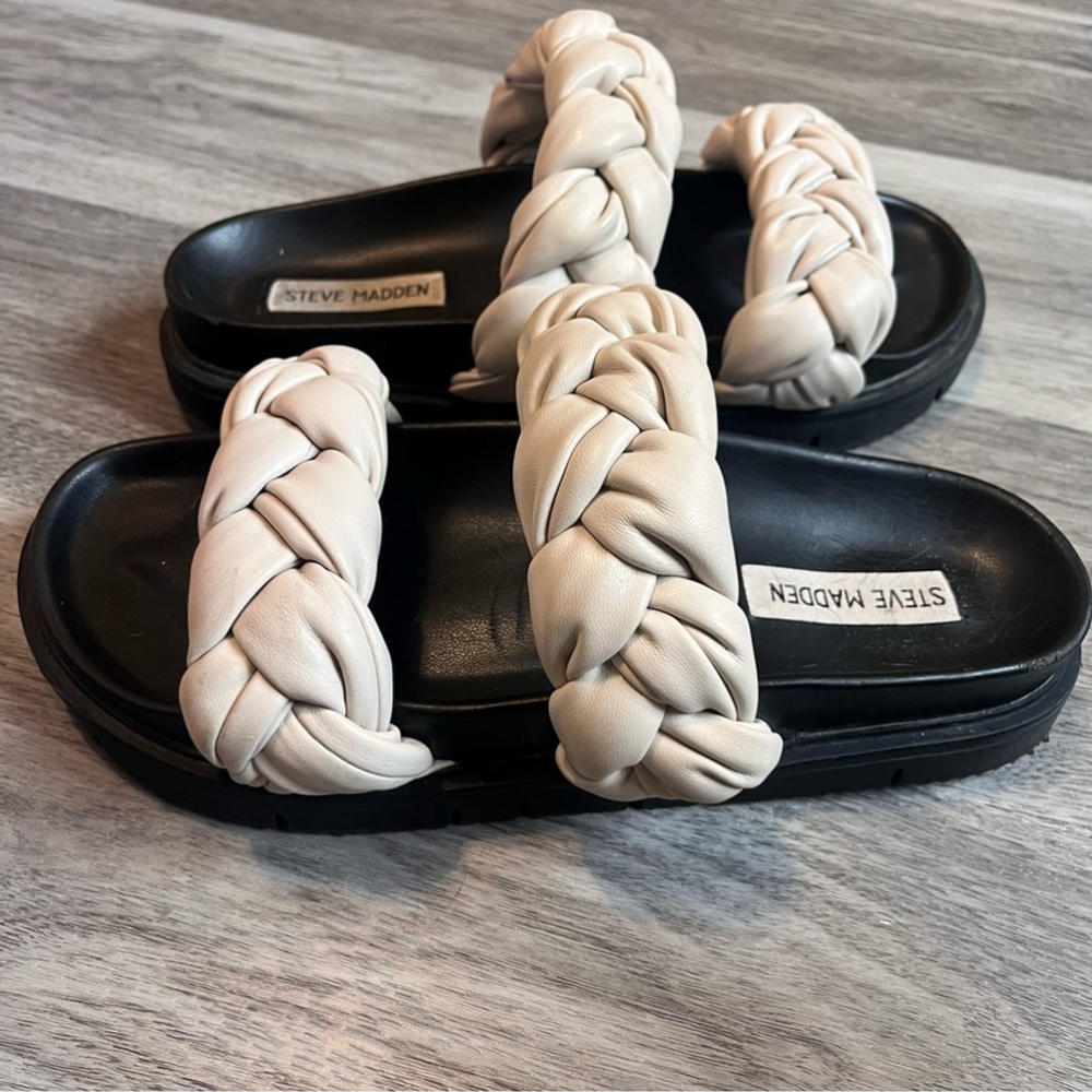 Steve Madden Women’s Choice Braided Slide Sandal Size 8 - Picture 3 of 5